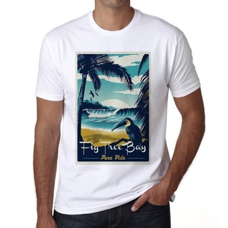 T-shirt herr Pura Vida Beach Fig Tree Bay Vintage T-shirt