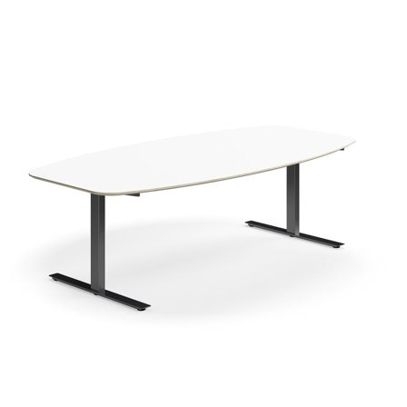 Conference table NOVUS, 2400x1200 mm, black/white