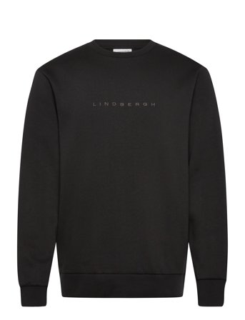 Lindbergh O-Neck Brand Carrier Sweatshirt - Black - S