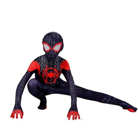 Barn Spiderman Cosplay Kostyme Sett Miles Morales Morsom Jumpsuit