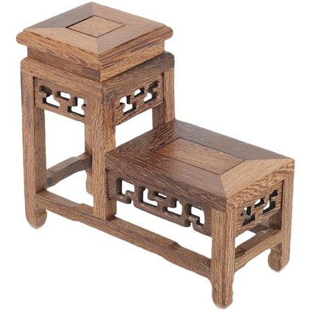 Træ vase blomsterpot base blomsterpot stand tekande samling display stand (14.3X12.5CM, brun)