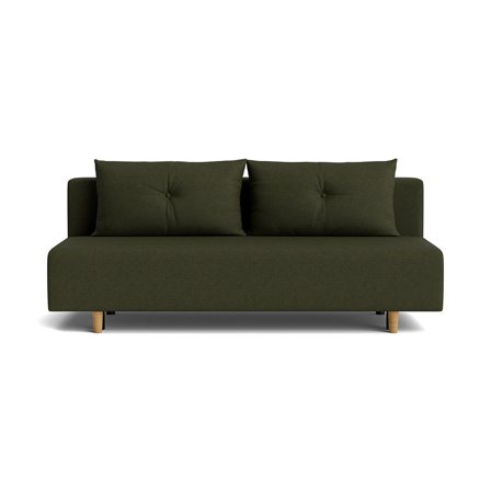 Houston 2-Sitzer-Schlafsofa mit Stauraum, Aragon Grau/Beige, minimalistischer Stil, komfortables Design, Bettfunktion, 85cm Tiefe, Uni-Muster