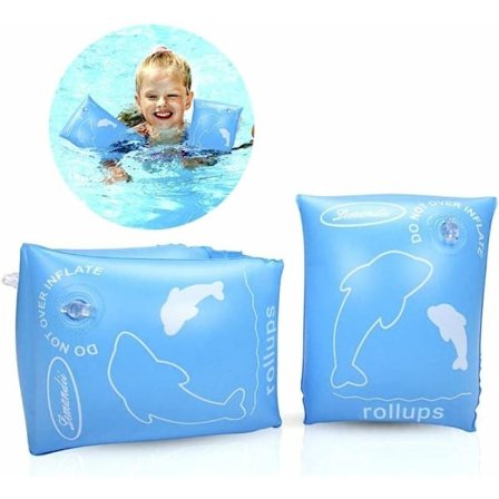 Uppblåsbara flytande armringar, Triumph flytande armvingar band, flytande ärmar simringar. (Barn 0-4 år, blå)