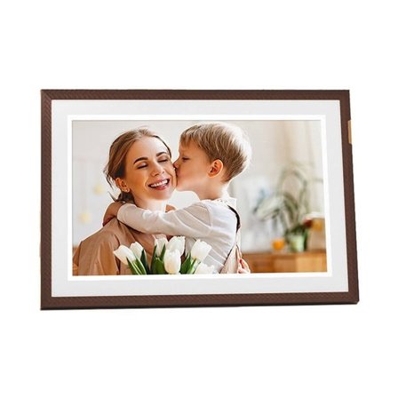 Arzopa D10 - 10,1" digital fotoramme med touchscreen og 32 GB hukommelse - Mørkebrun