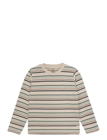 En Fant T-Shirt Ls Stripe - Beige - 110