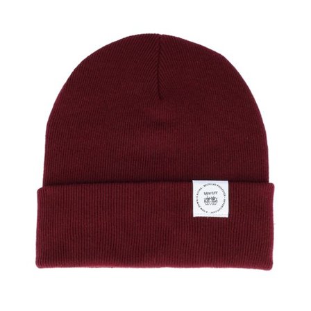 Appertiff - Röd cuff Beanie - Recycled Hightop Beanie Burgundy Cuff @ Hatstore