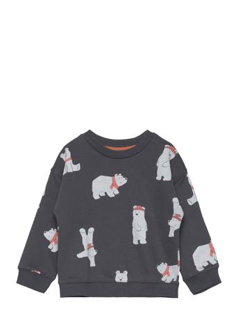 Brushed Cotton Sweatshirt Sweat-shirt Genser Grå Mango*Betinget Tilbud