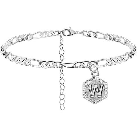 Initiala Fotlänkar för Kvinnor Silver Fotlänk Guld Bokstav Fotlänk Med Initialer Guld Fotlänkar för Kvinnor Initial Fotlänk Silver Fotlänkar för 