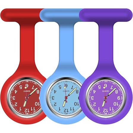 3 kpl sairaanhoitajan kello silikoninen rintaneula neulalla