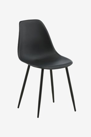 Venture Home - Spisebordsstol Polar Plast, 2-pak - Sort - Stole - Fra Homeroom