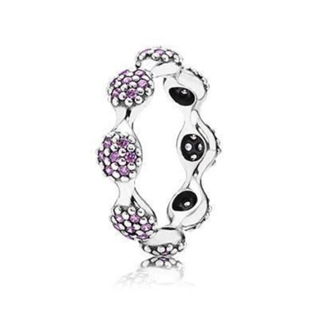 Ring - PANDORA - 190889CFP-14 - Silver - Lila Zirconia - Vuxen kvinna