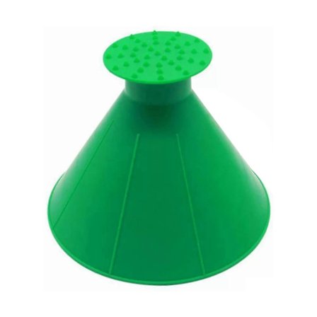 Magiske isskrabere til bilruder, kegleformet snefjerner til bil, sneskraber til bil, hurtig (FMY) grøn