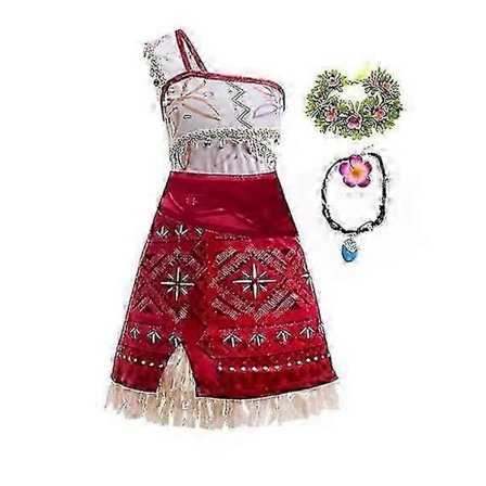 Jenter Ny Film Moana 2 Kjole Halloween Fest Eventyr Kostyme Jente Prinsesse Fancy Klær-lian