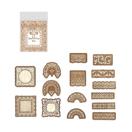 30 st PET Transparent Spetsdekaler DIY Dekorativa för Journalföring Scrapbooking Fotoalbum