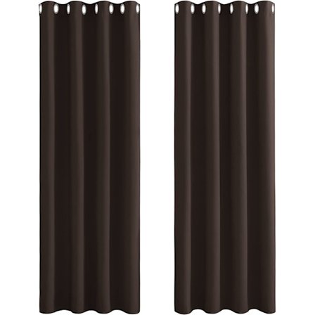 2 st mörkläggningsgardiner (kaffebrun 132*60cm)