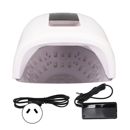 90W UV LED-nagellampa 4 tidsinställningar 45 st ljusschips 180 grader nagellackhärdande lampa vit 100-240V AU-kontakt