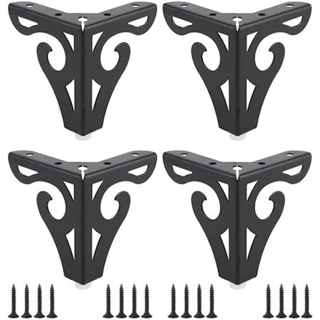 4 stk moderne bordben, hårnål møbelben, metallbordben