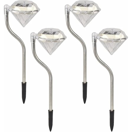 Solcellelampe til udendørs have, 4 x solcelledrevne havelamper udendørs solcellelamper vandtætte til altan, altankasse, blomsterkasser og 