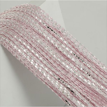 1 stk Perleforheng Streng Vindusgardin Kvast Garn Ruffle Panel (Rosa 100