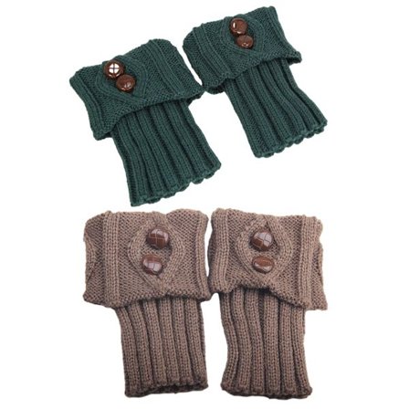 Dam Vinterstickade Benvärmare Strumpor, Stickade Benvärmare för Stövlar