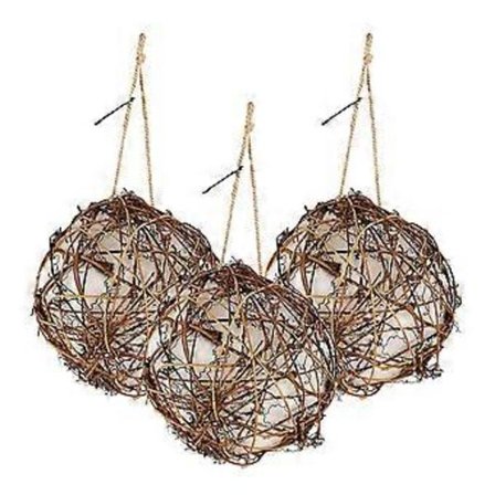 3 stk. redemateriale til vilde fugle udendørs kolibri rede hængende fuglefoder (10,00X10,00X10,00CM)