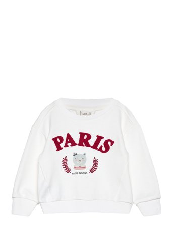 Mango Embroidered Detail Cotton Sweatshirt - White - 92