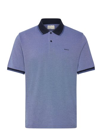 GANT 4-Col Oxford Ss Pique - Blue - M