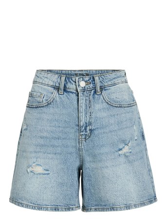 Vila Vijaf Hw Destroy Denim Shorts - Blue - 36
