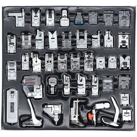 MSBD 42 stk. symaskine trykfodssæt husholdningssyning multifunktion trykfodssæt kombination af sygave, egnet til de fleste modeller af