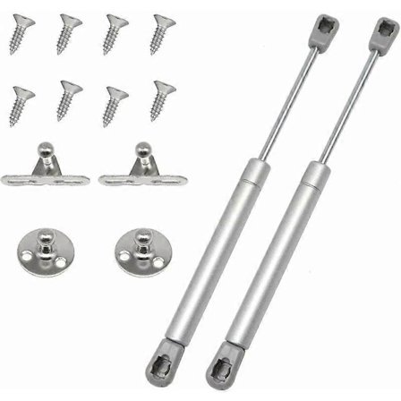 2x Automatisk grå gassfjær Møbler Hydraulisk Fjærdemper Dørarmhengsel, 60N