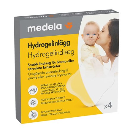 Medela Hydrogelindlæg 4 stk, Medicin & Pleje, Smerter & Feber, Kuldebehandling