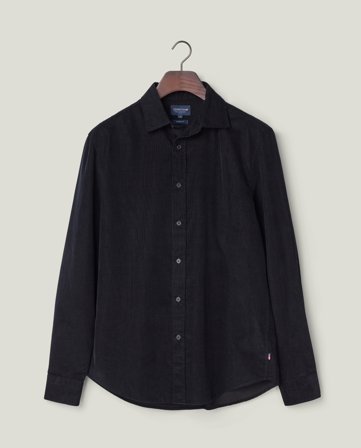 Lexington Lässiges Kordhemd Schwarz