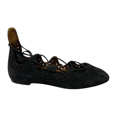 Isabel Marant Pre-owned Lace Up Flats Sort, Dame Vintage Sko, Størrelse: 36 EU