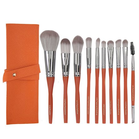 10 kpl Kosmeettinen meikki luomiväri puuteri sivellin sivellinpussilla