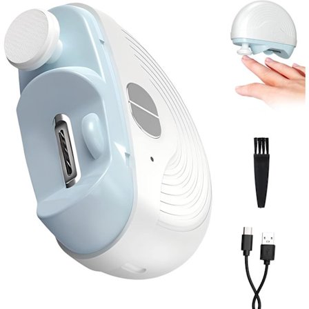 3 Hastigheder Stærk Kraft Automatisk Negletrimmer med Poleringsfunktion, Genopladelige Tånegleklippere til Elektriske Smarte Neglelippere til Voksne 