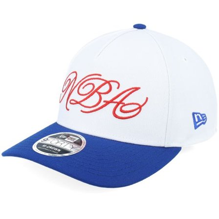 New Era - NBA Vit adjustable Keps - NBA Draft 9FORTY M-Crown White/Royal A-Frame Adjustable @ Hatstore