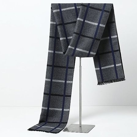 Herreskærf Vinter - Moderne Formelle Bløde Halstørklæder til Mænd grå/Hvid