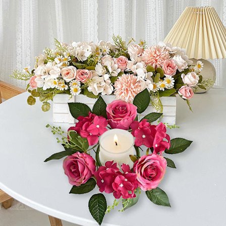 Halloween Deko Utemiljø Kunstige Roser Lysestake Krans Påske Jul Halloween Adventsdekorasjon Kranser