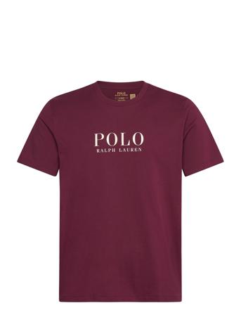 Logo Cotton Jersey Sleep Shirt Underwear Night & Loungewear Pyjama Tops Burgundy Polo Ralph Lauren Underwear