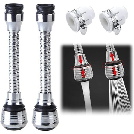 Keittiöhanan jatke 360° pyörivä hanan ilmastaja 2 kpl U