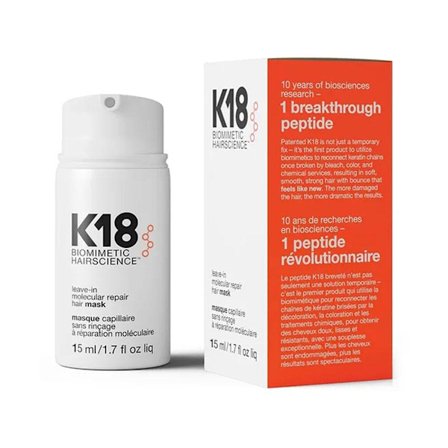 15ml Professionell K18 Leave-in Molecular Hair Mask Mjuk Återställning Hårvård För Alla Hårtyper K0k0