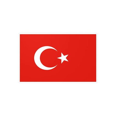Autocollant - Multicolor - Tyrkisk flag - 5 cm - 1000 stykker - PVC med vandbaseret lim