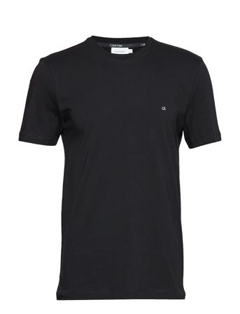 Cotton Logo Embroidery T-Shirt T-shirts Short-sleeved Svart Calvin Klein