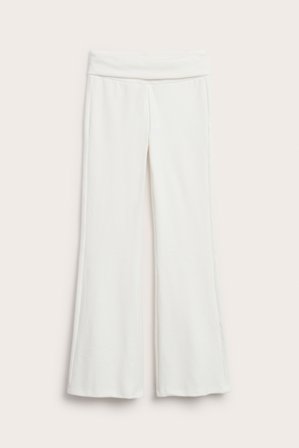 Kappahl | Värmande utsvängda yogabyxor Offwhite 164 | Offwhite