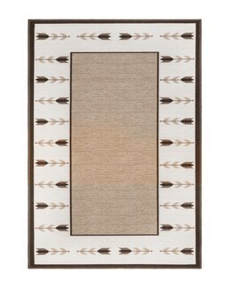 Matta med tryckt motiv Tulpan Sand - 133x190 cm - KM Carpets