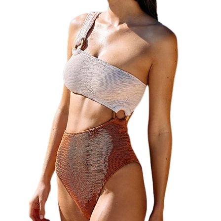 Baddräkt i ett stycke med hög midja - Elastisk lim Bikini för kvinnor