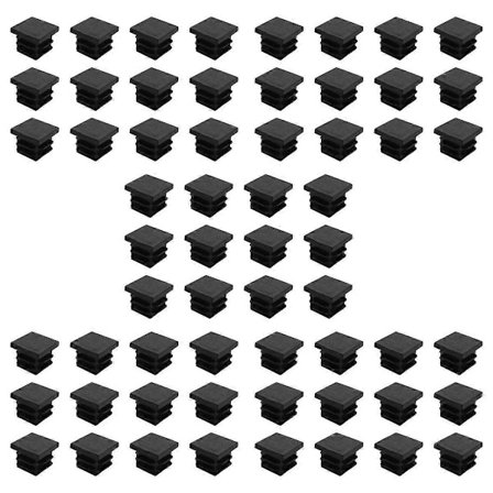 60 stk. 19 mm x 19 mm Blindplugger Firkantrør Rørinnlegg Plast