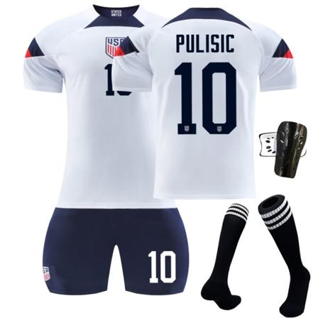 2223 World Cup America Home Jalkapallopaita Lasten Jalkapallopaita Pulisic Numero 10 Suojavarusteilla 24