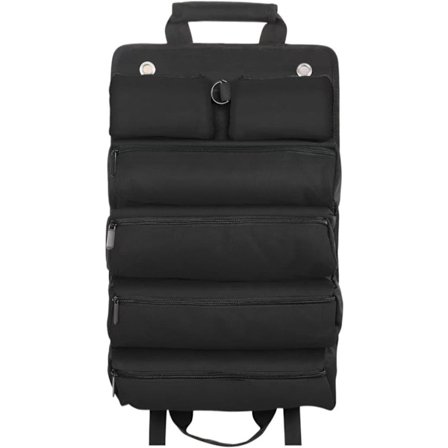 ING Denne robuste og holdbare værktøjstaske har seks rum, herunder to aftagelige magnetiske opbevaringslommer. Lavet af tykt Oxford-stof (sort)