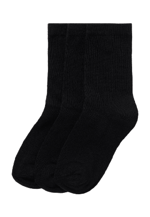 Å WOMAN Enfärgade strumpor, 3-pack Sockor Svart 36/38